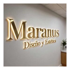 Letrero 3D con letras volumétricas para salones de belleza en Santo Domingo