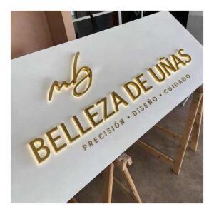 Letrero neón LED para centros de uñas y nail bars en Santo Domingo